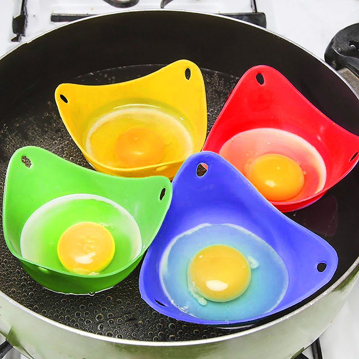 Kitchen Gadgets Air Fryer - Silicone Egg Poacher Cups Egg Boiler