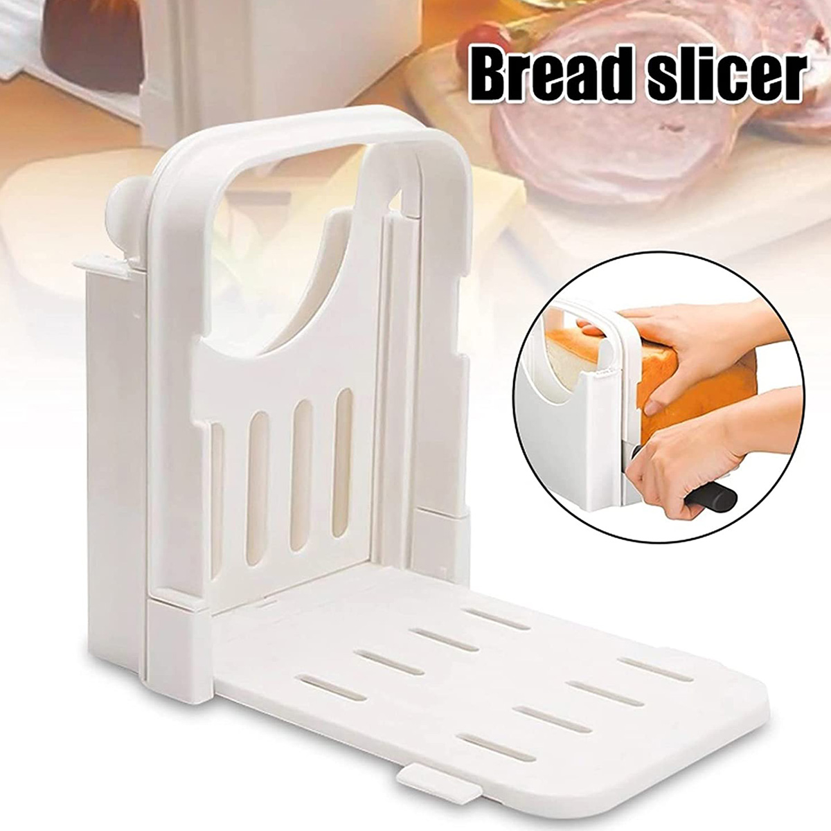 Kitchen Gadgets Guide - Toast Slicer Tool Foldable Bread Slicer
