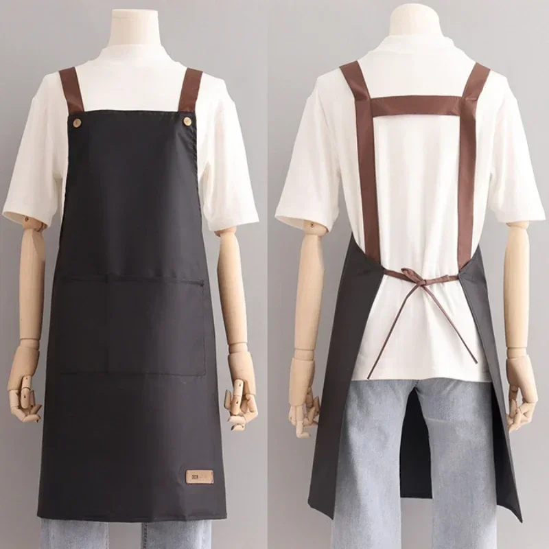 Kitchen Gadgets Trending - White/black Waterproof Oil Resistant Kitchen Apron