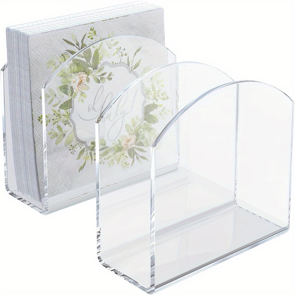 Kitchen Gadgets Wholesale - 2pcs/pack New Style Napkin Holder, Clear