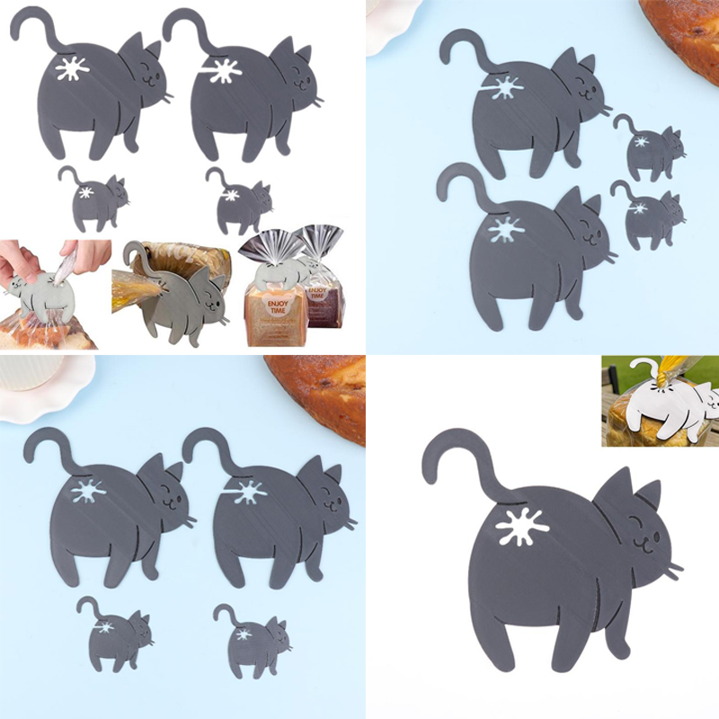 Kitchen Gadgets Novelty - 3D Printed Funny Cat Bread Clip