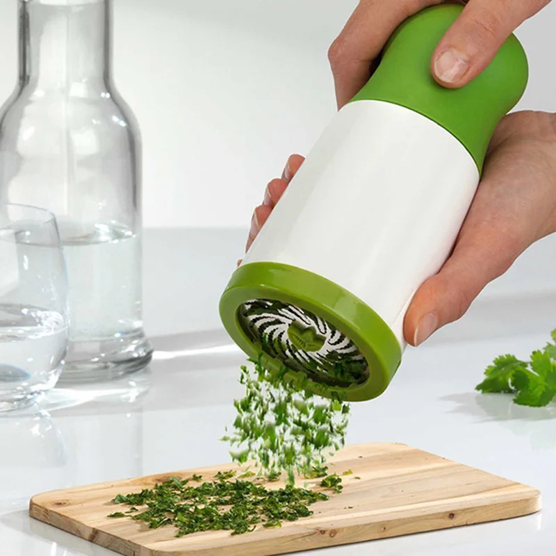 Kitchen Gadgets Vegetable Chopper - Manual Herb Grinder Spice Mill Parsley