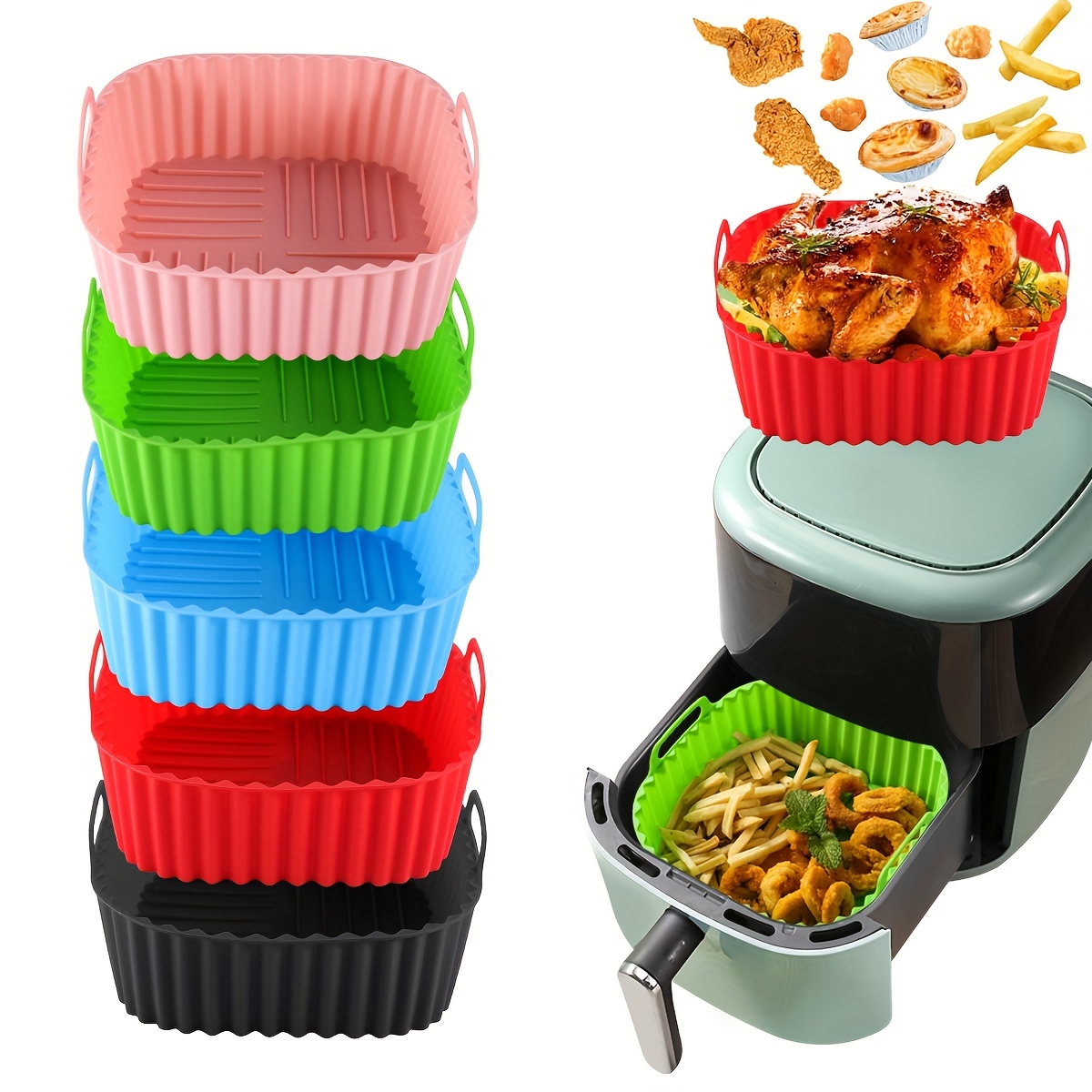 Kitchen Gadgets Air Fryer - 1 square silicone air fryer liner