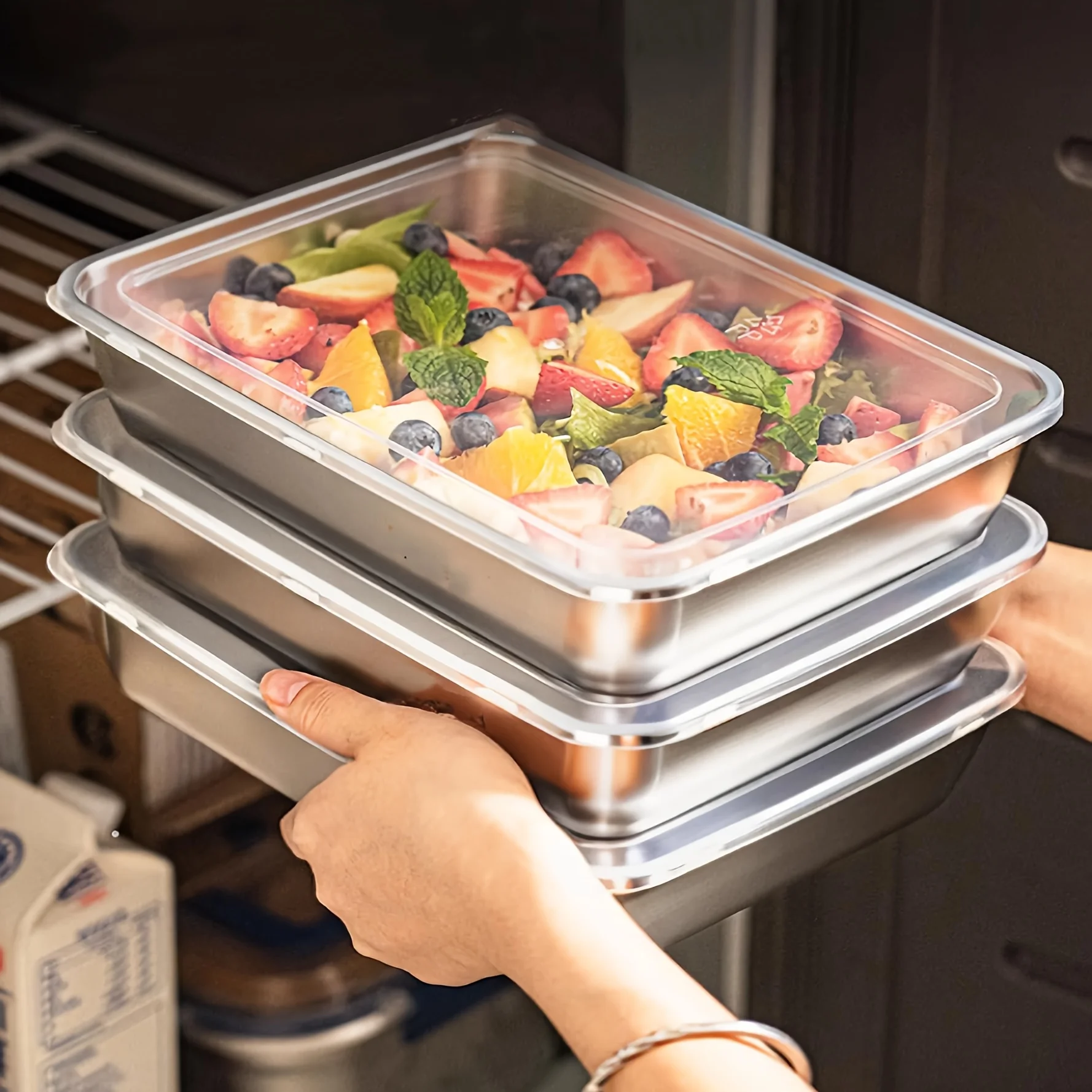 Kitchen Gadgets Wholesale - 3pcs Stainless Steel Food Containers &
