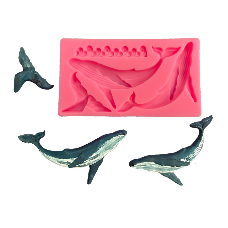 Kitchen Gadgets Wholesale - DIY Whale Silicone Mold Ocean Series