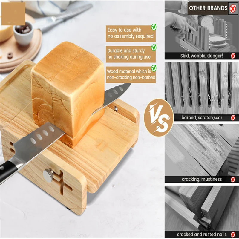 Kitchen Gadgets Guide - Bread Slicer Guide Horizontal Bread Cutting