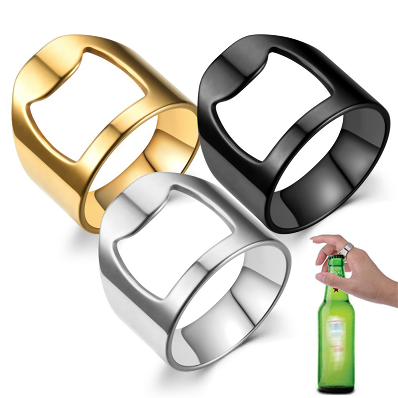 Kitchen Gadgets Name - Fashion Men's Bottle Opener Ring Corkscrew