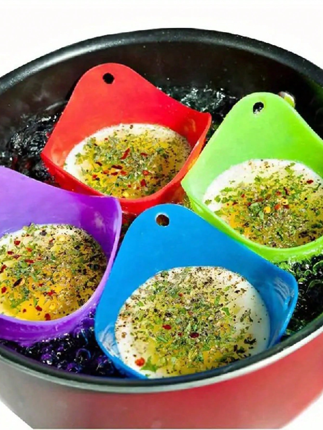 Kitchen Gadgets Air Fryer - 4pcs In Random Colors Egg Boiler