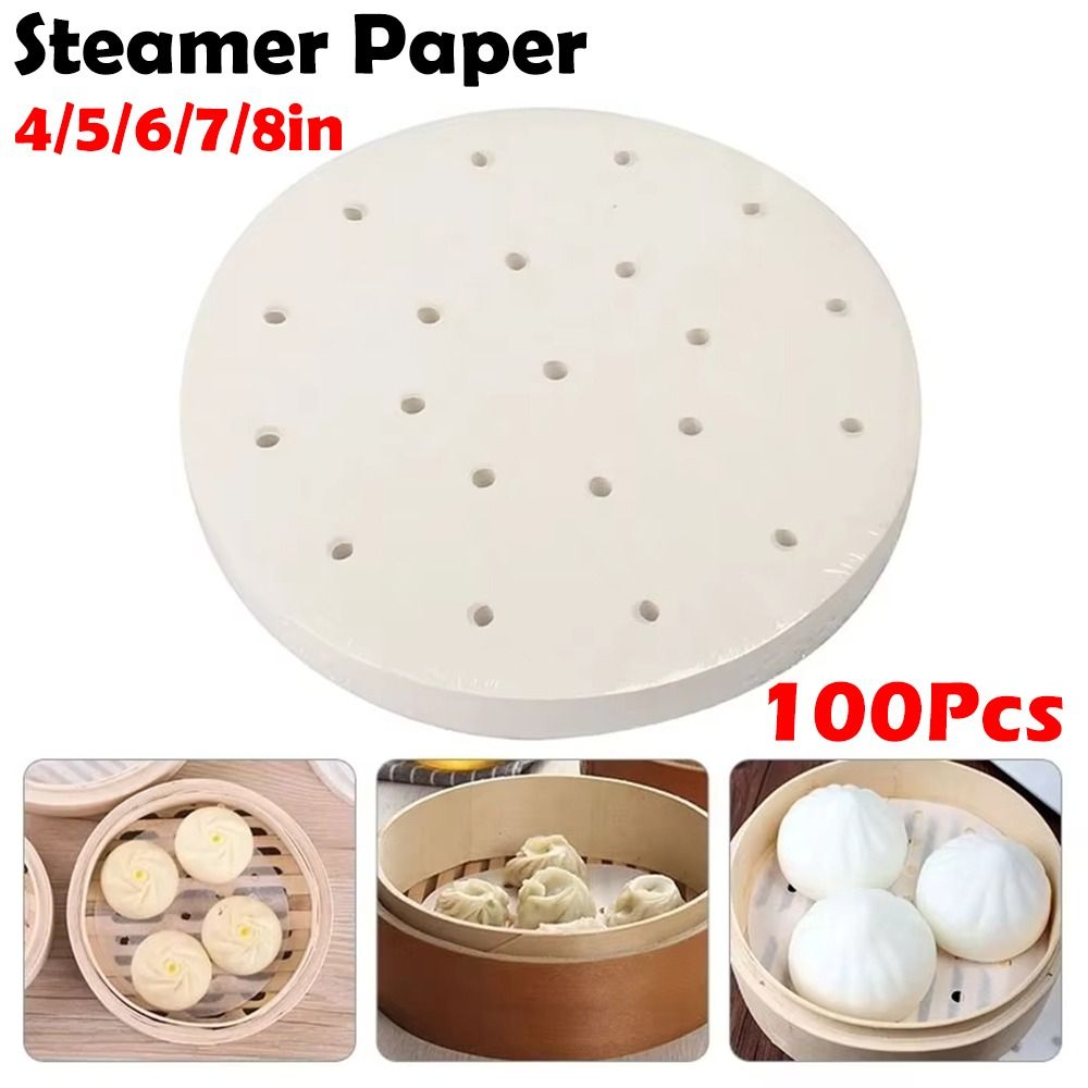 Kitchen Gadgets For Arthritic Hands - 100Pcs Steamed Paper Steamed Buns Pastries