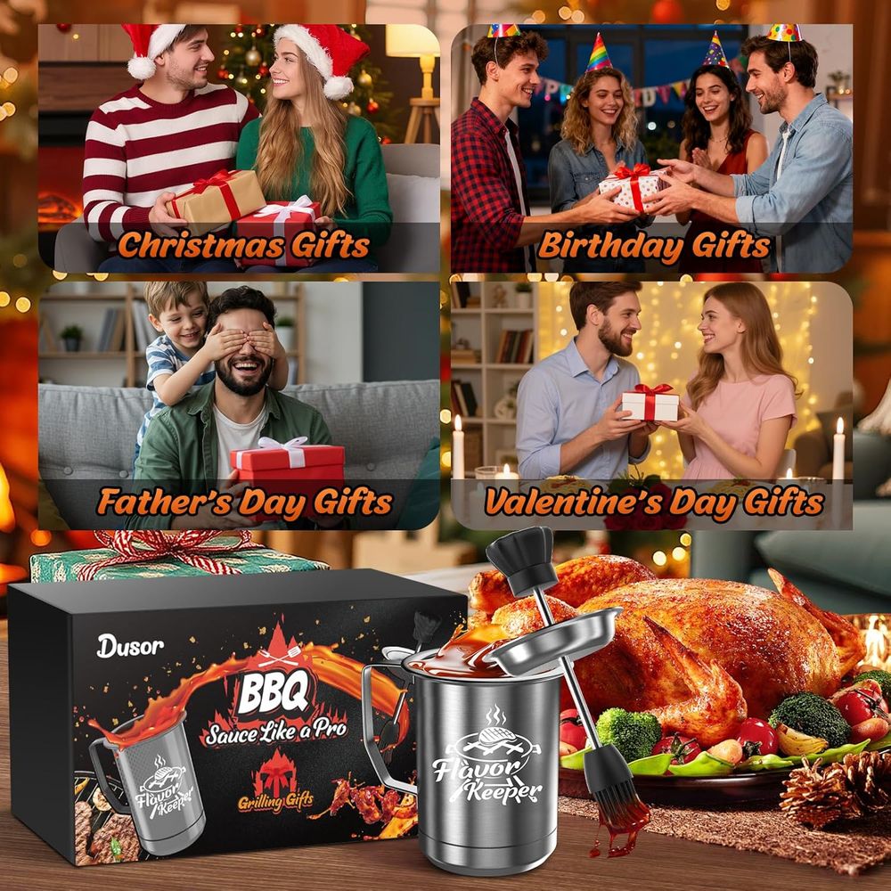 Men Women BBQ Sauce Pot and Ba - Kitchen Gadgets To Have 评论和价格