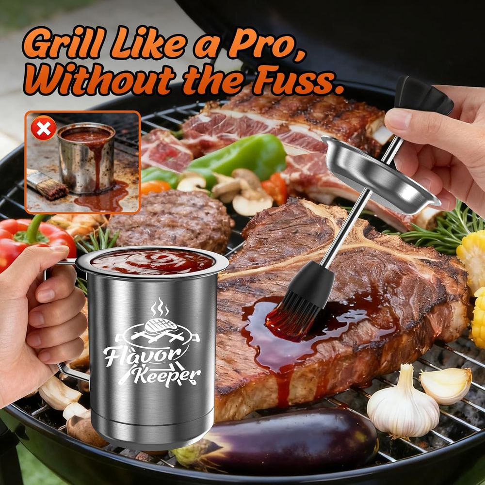 Men Women BBQ Sauce Pot and Ba - Kitchen Gadgets To Have 评论和价格