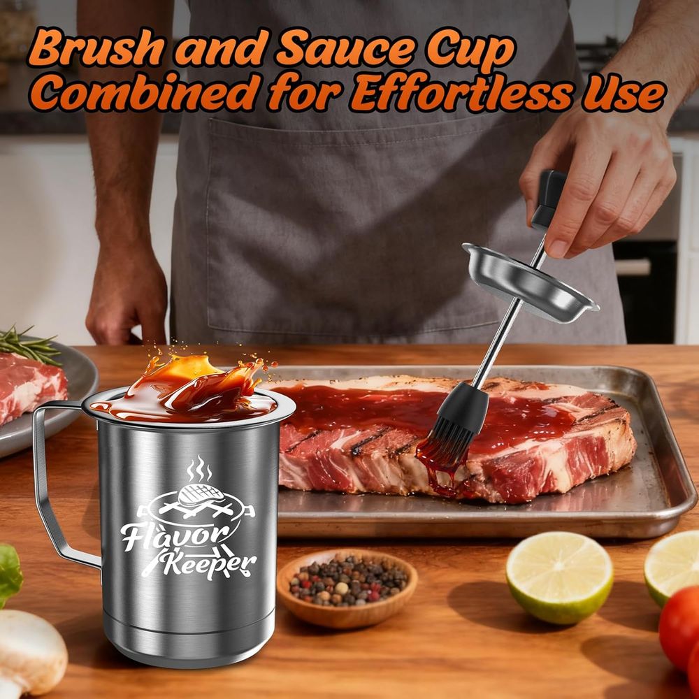 Men Women BBQ Sauce Pot and Ba - Kitchen Gadgets To Have 评论和价格