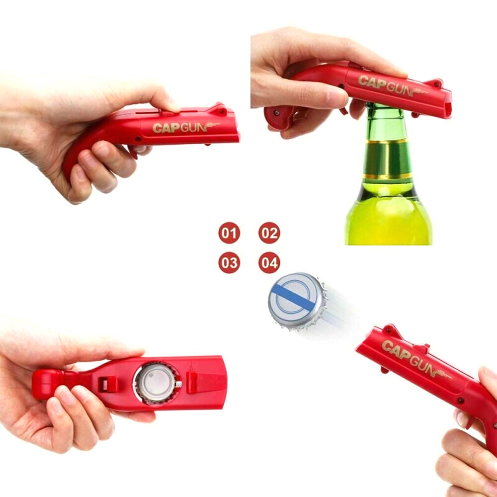 Fun Cap Gun Bottle Opener with - Kitchen Gadgets Novelty 评论和价格