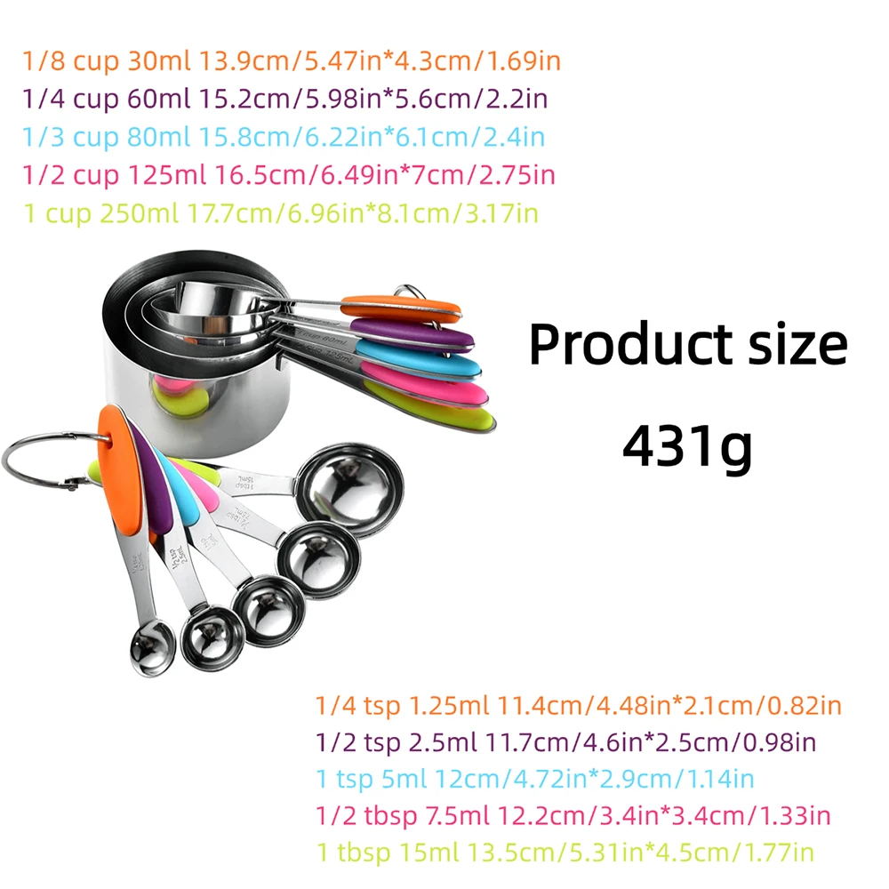 5/10Pcs Stainless Steel Measur - Kitchen Gadgets That Make Life Easier 评论和价格