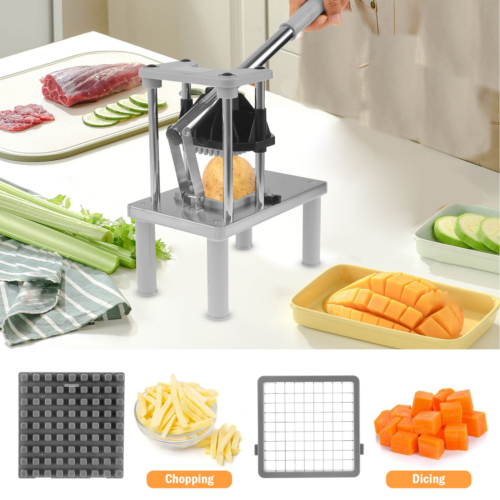 Commercial Vegetable Fruit Cho - Kitchen Gadgets Vegetable Chopper 评论和价格