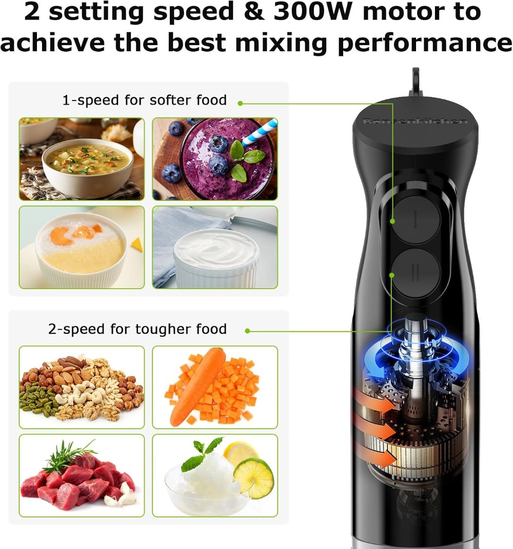 3-in-1 Immersion Blender Handh - Immersion Blender Stick 评论和价格