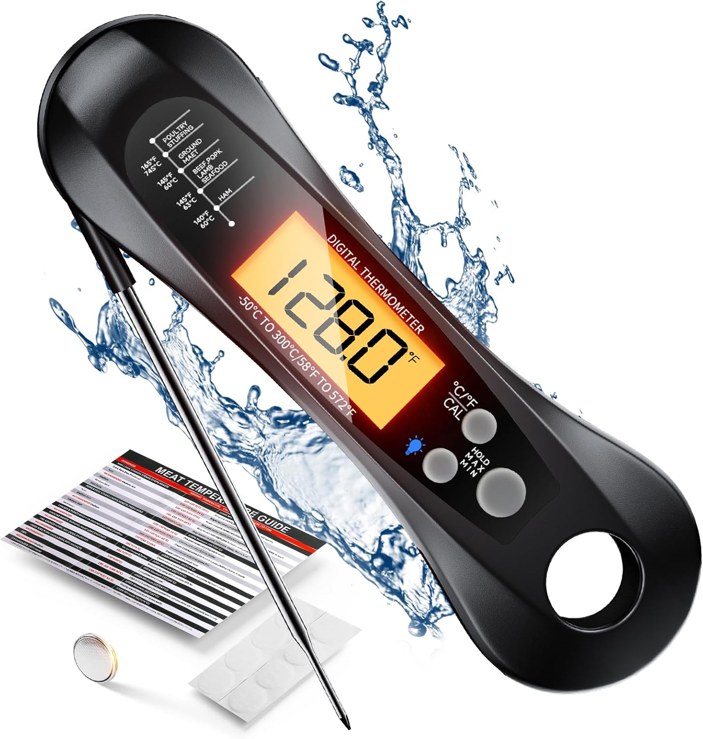 Digital Instant Read Meat Ther - Instant Read Thermometer 评论和价格