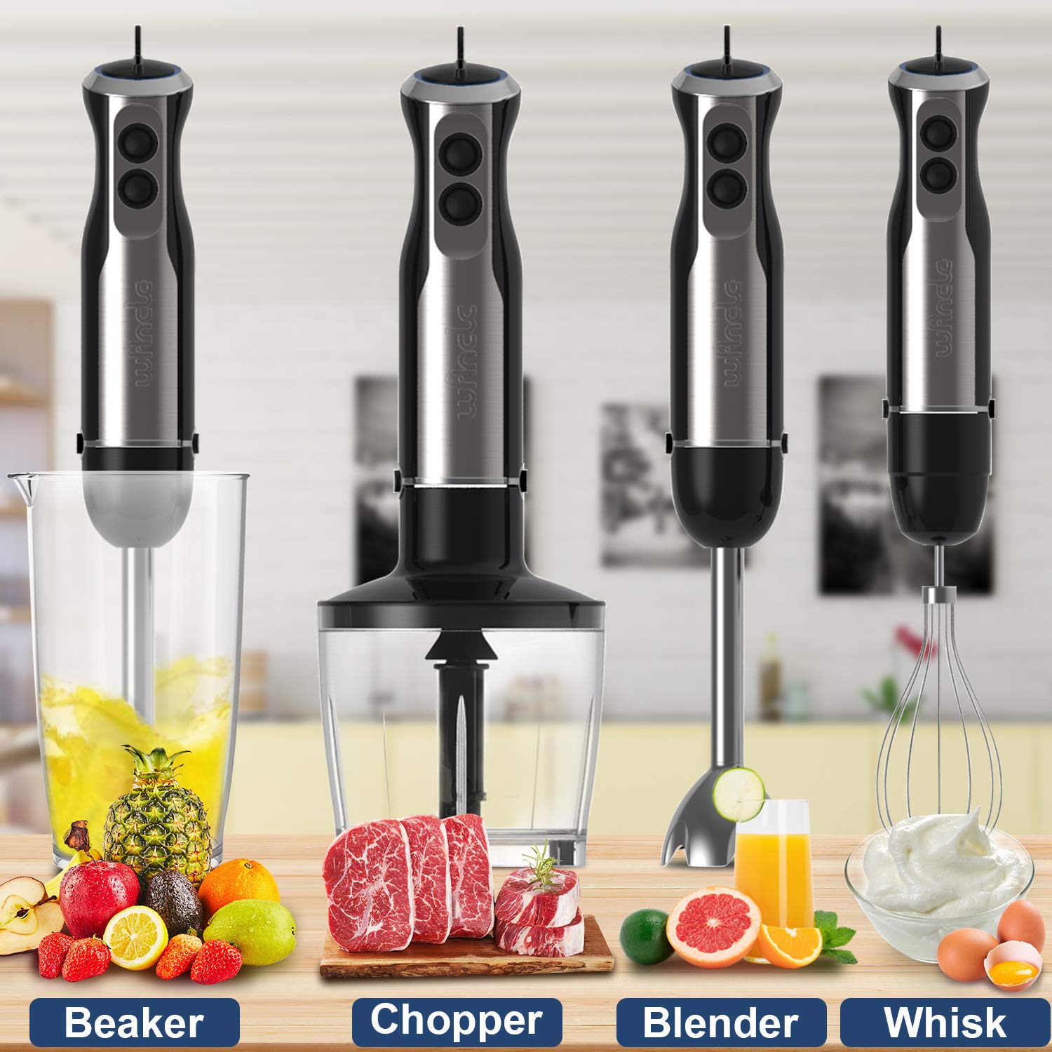 Wancle 1000W Immersion Hand Bl - Immersion Blender Stick 评论和价格