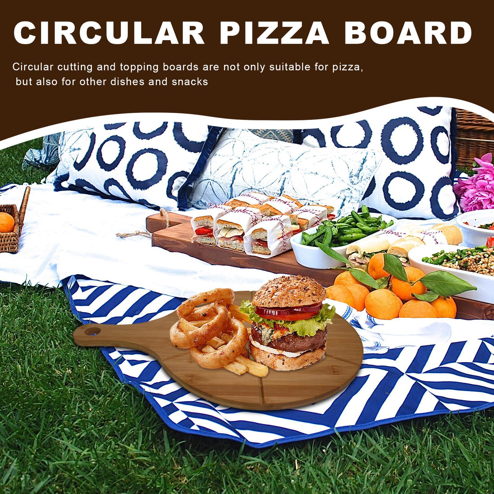 Pizza Cutting Board Wooden Rou - Kitchen Gadgets Guide 评论和价格