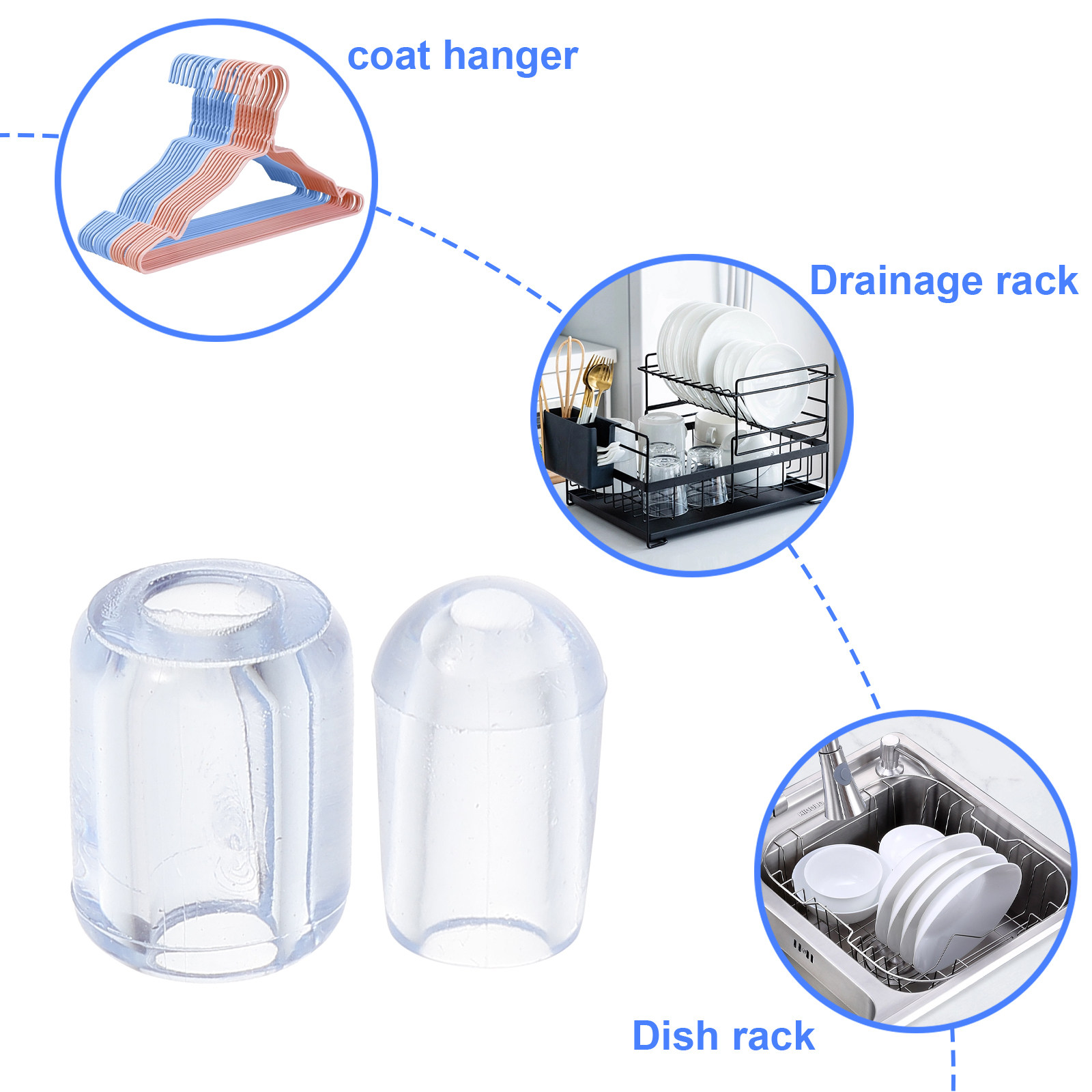 80Pcs Kitchen Sink Grid Feet P - Kitchen Gadgets Wholesale 评论和价格