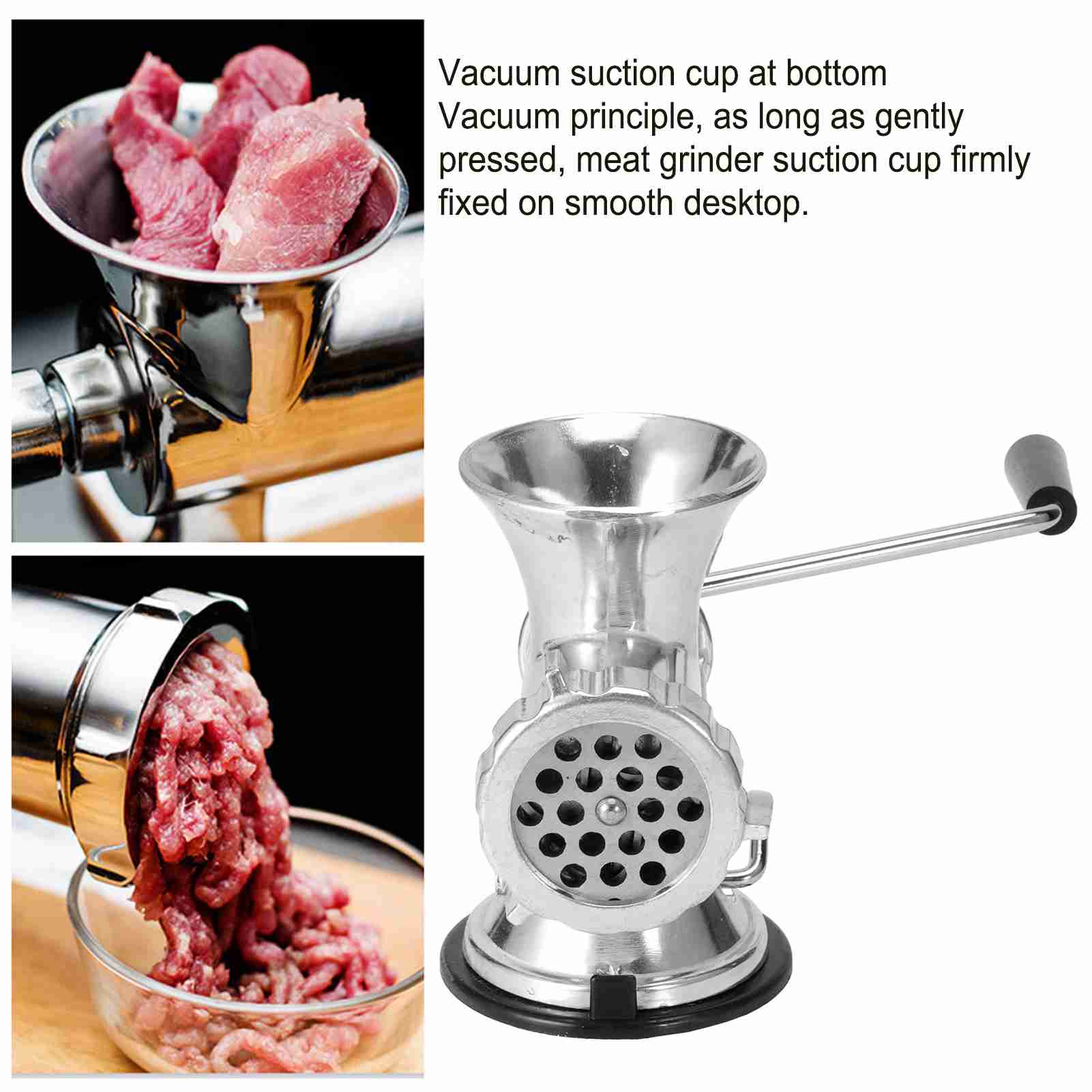 Manual Meat Grinder Silver Alu - Kitchen Gadgets Vegetable Chopper 评论和价格