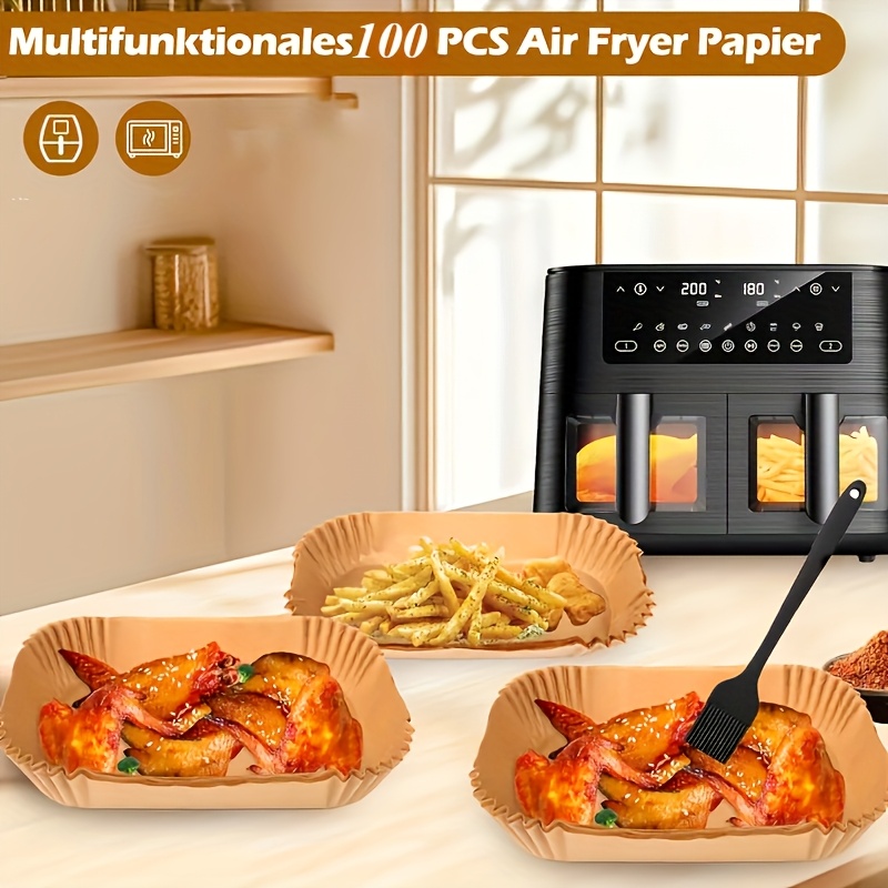 100 Rectangular Non-stick Pape - Kitchen Gadgets Air Fryer 评论和价格