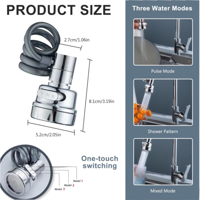 New 3 Modes Sink Faucet 360 De - Kitchen Gadgets That Make Life Easier 评论和价格