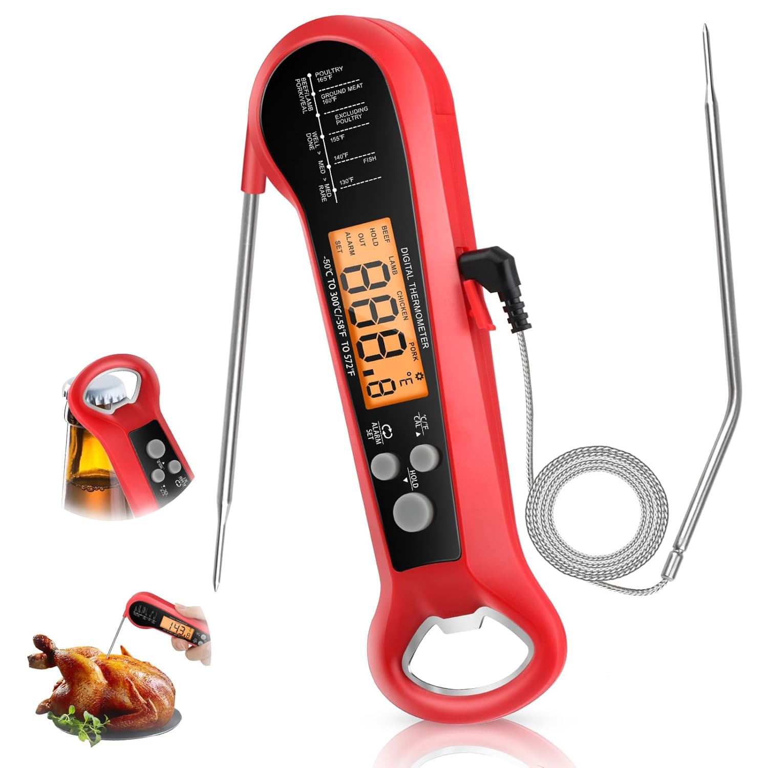Long Cable Professional Meat T - Kitchen Gadgets For Arthritic Hands 评论和价格
